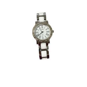 Armitron Now Women's Ladies Gemstone Silver Analog Wristwatch Clasp Band